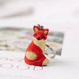 Hand Carved Little Prince Fox Keychain Rose Airpods Pendant