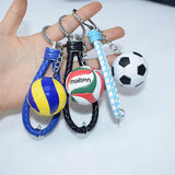 Volleyball Football Keychain Charms Bag Ball Volleyball Key Ring Holder