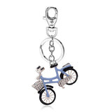 Biker Crystal Rhinestone Bag Pendant Keychain For Car