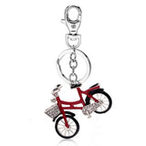 Biker Crystal Rhinestone Bag Pendant Keychain For Car