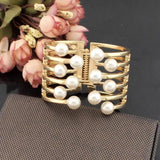 Pearl Charm Cuff Bangles Bracelets for Women