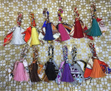 Plush Animal Pom Pom Keychain with Tassel