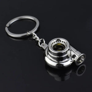 Car Metal Keychain Turbo Hub Pendant Brake Disc Piston Key Chain