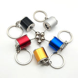Car Metal Keychain Turbo Hub Pendant Brake Disc Piston Key Chain