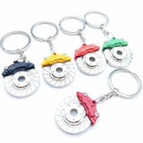 Car Metal Keychain Turbo Hub Pendant Brake Disc Piston Key Chain