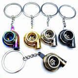 Car Metal Keychain Turbo Hub Pendant Brake Disc Piston Key Chain
