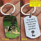 Personalized Pet Photo Buckle Lettering Keychain