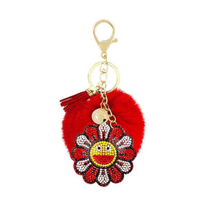 Flannel Rhinestone Keychain Pendant Small Gift Bag Accessories
