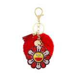 Flannel Rhinestone Keychain Pendant Small Gift Bag Accessories
