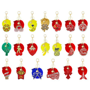 Flannel Rhinestone Keychain Pendant Small Gift Bag Accessories