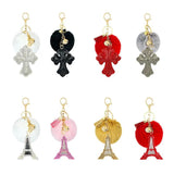 Flannel Rhinestone Keychain Pendant Small Gift Bag Accessories