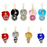 Flannel Rhinestone Keychain Pendant Small Gift Bag Accessories