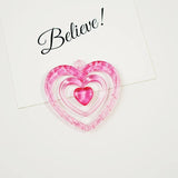 10pcs Mixed Acrylic Heart Charm Pendants 52mm Kid Craft DIY Wholesales