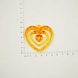 10pcs Mixed Acrylic Heart Charm Pendants 52mm Kid Craft DIY Wholesales