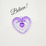 10pcs Mixed Acrylic Heart Charm Pendants 52mm Kid Craft DIY Wholesales