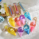 Unicorn Liquid Keychain Glitter Quicksand Gift Key Fob