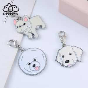 5pcs Dog Keychain Animal Charm Gift Keyrings Bag Charms Pet Pendant