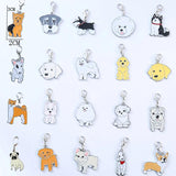 5pcs Dog Keychain Animal Charm Gift Keyrings Bag Charms Pet Pendant