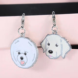 5pcs Dog Keychain Animal Charm Gift Keyrings Bag Charms Pet Pendant