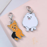 5pcs Dog Keychain Animal Charm Gift Keyrings Bag Charms Pet Pendant