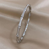 Charm Bamboo Stainless Steel Bangles Bracelets for Women