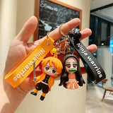 Demon Slayer Nezuko Tanjirou Key Chain Doll Pendant Anime Bag Car Keyrings