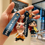 Demon Slayer Nezuko Tanjirou Key Chain Doll Pendant Anime Bag Car Keyrings