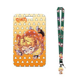 Demon Slayer Lanyard Card Holder Key Strap, Kimetsu No Yaiba Key Chain