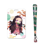 Demon Slayer Lanyard Card Holder Key Strap, Kimetsu No Yaiba Key Chain