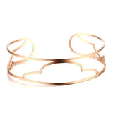 Stainless Steel Knot Cuff Bracelet Rose Gold-color Bangles