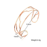 Stainless Steel Knot Cuff Bracelet Rose Gold-color Bangles