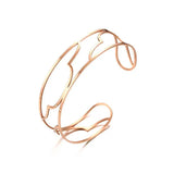 Stainless Steel Knot Cuff Bracelet Rose Gold-color Bangles