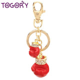 Four Leaves Clover Crystal Key Ring Chains Holder Bag Buckle Pendant