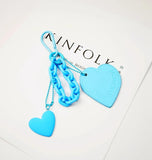 Red Heart Airpods Accessory Resin Keychain for Women X109