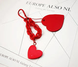 Red Heart Airpods Accessory Resin Keychain for Women X109