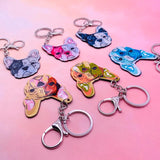 French Bulldog Keychain Acrylic Anime Dog Key Chain For Men Women