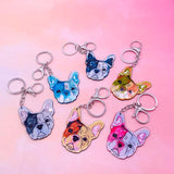 French Bulldog Keychain Acrylic Anime Dog Key Chain For Men Women