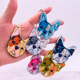 French Bulldog Keychain Acrylic Anime Dog Key Chain For Men Women