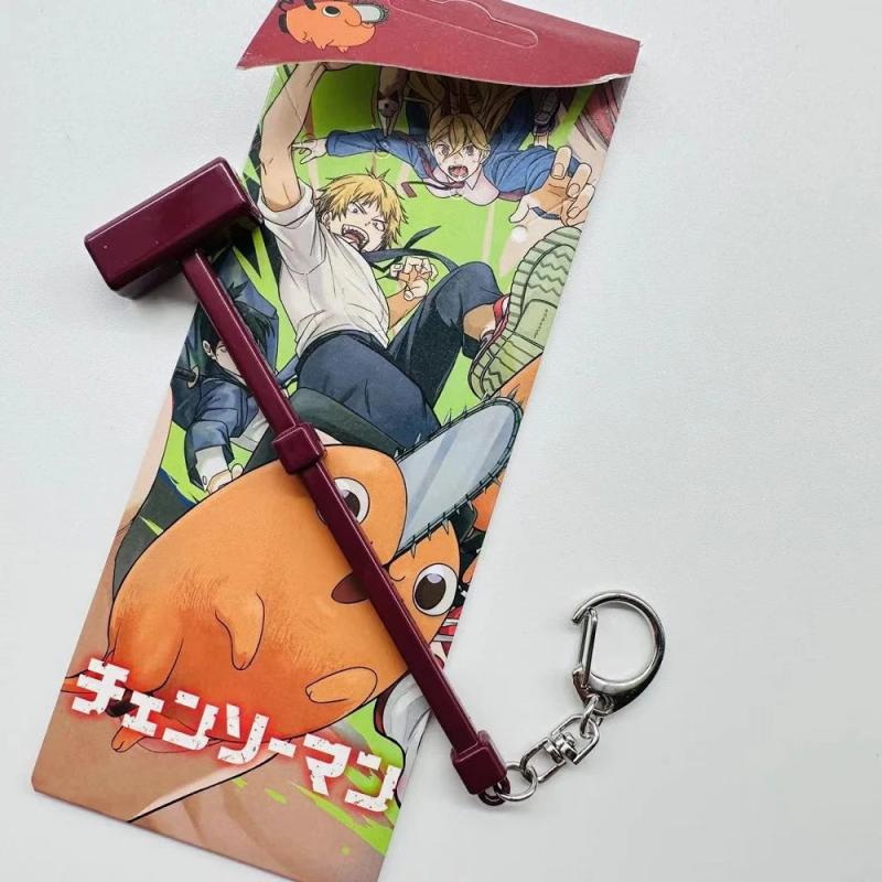 Chainsaw Man Pochita Power Keychain Saw Sickle Pendant Bag Charm Gift
