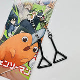 Chainsaw Man Pochita Power Keychain Saw Sickle Pendant Bag Charm Gift