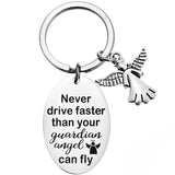 Guardian Angel Driver Keychain - Drive Safe Reminder