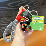 Mech Dinosaur Chick Keychain Punk Animal Doll Keyring