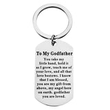 Godfather Dog Tag Keychain from Godchild Baptism