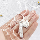 U2JF Cylinder Cremation Keychain Angel Wing Urn Memorial Ashes Jewelry