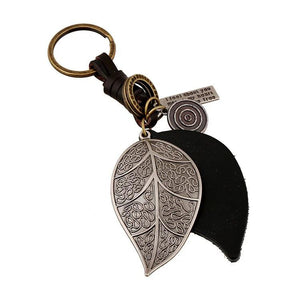 Vintage Bronze Alloy Heart-Shaped Charm Keychains Handbag Car Key Ring