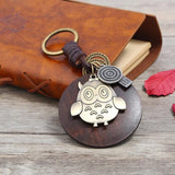 Vintage Bronze Alloy Heart-Shaped Charm Keychains Handbag Car Key Ring