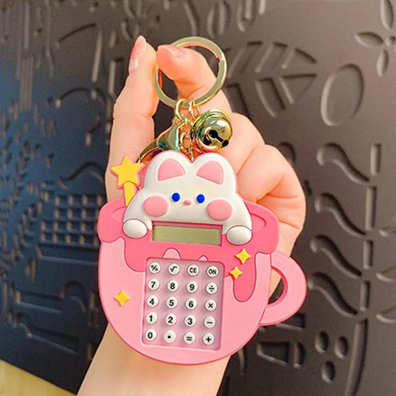 Silicone Maze Calculator Keychain Rabbit Frog Bear Shape Pendant