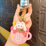 Silicone Maze Calculator Keychain Rabbit Frog Bear Shape Pendant
