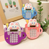 Silicone Maze Calculator Keychain Rabbit Frog Bear Shape Pendant