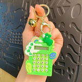 Silicone Maze Calculator Keychain Rabbit Frog Bear Shape Pendant